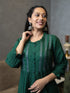 AAHELI AAVI DEEP GREEN KURTA & PANTS SET AAHELI AAVI DEEP GREEN KURTA & PANTS SET